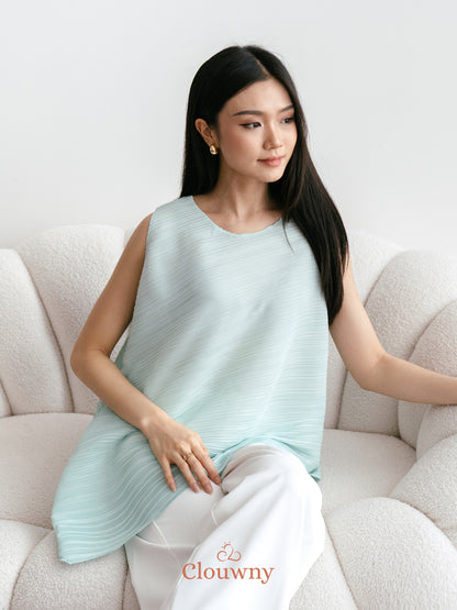 Olza Pleats Top - Mint