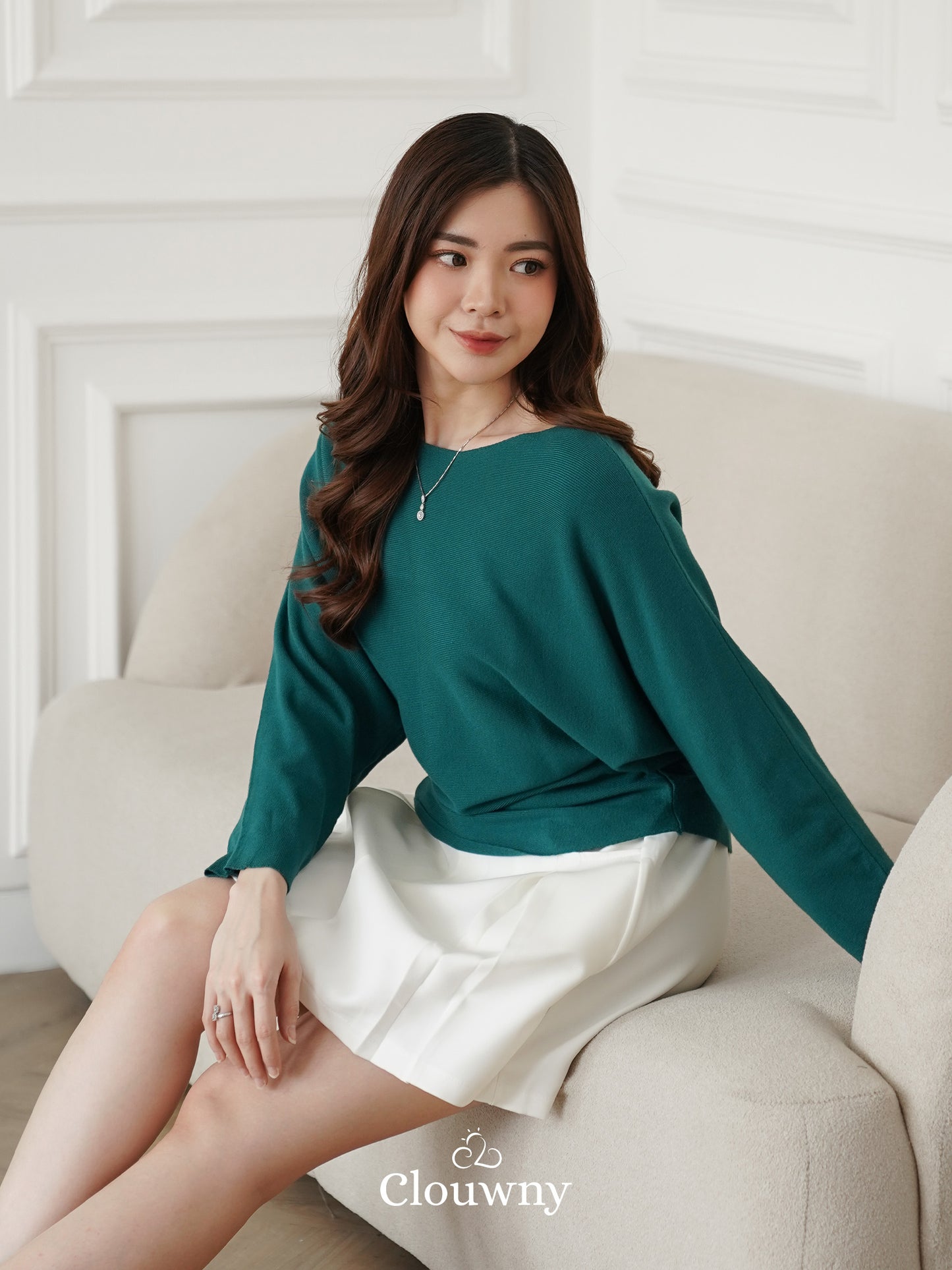 Beatrix Sabrina Knit Top - Green