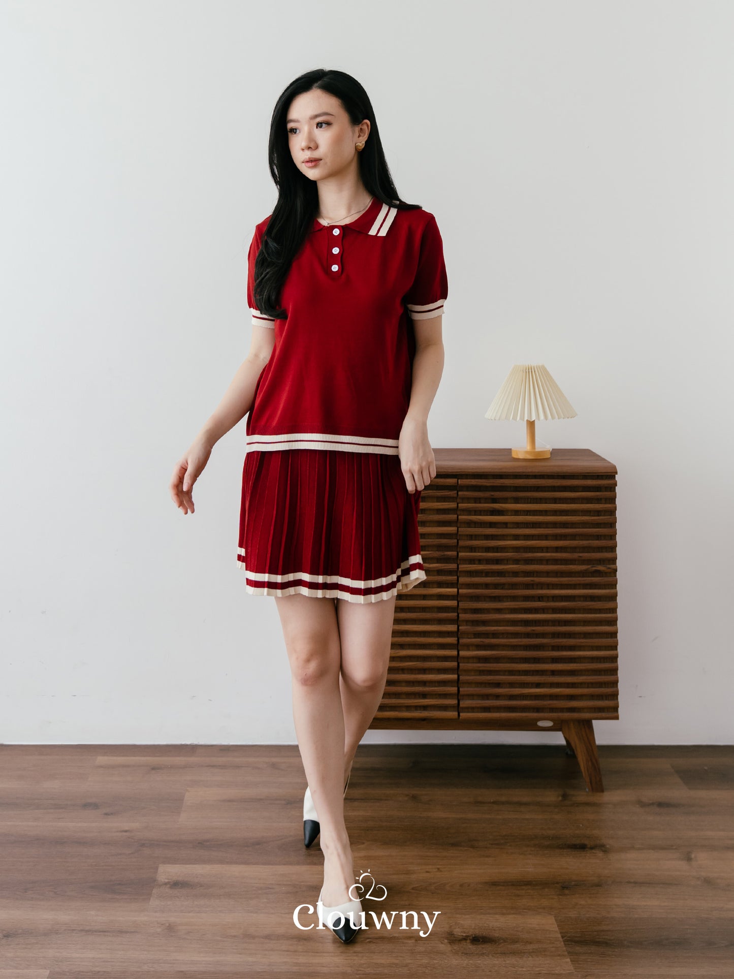 Pluto Knit Set - Maroon