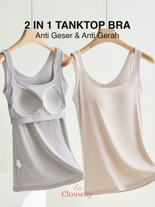 Essential Tanktop Bra Wide Strap - Grey