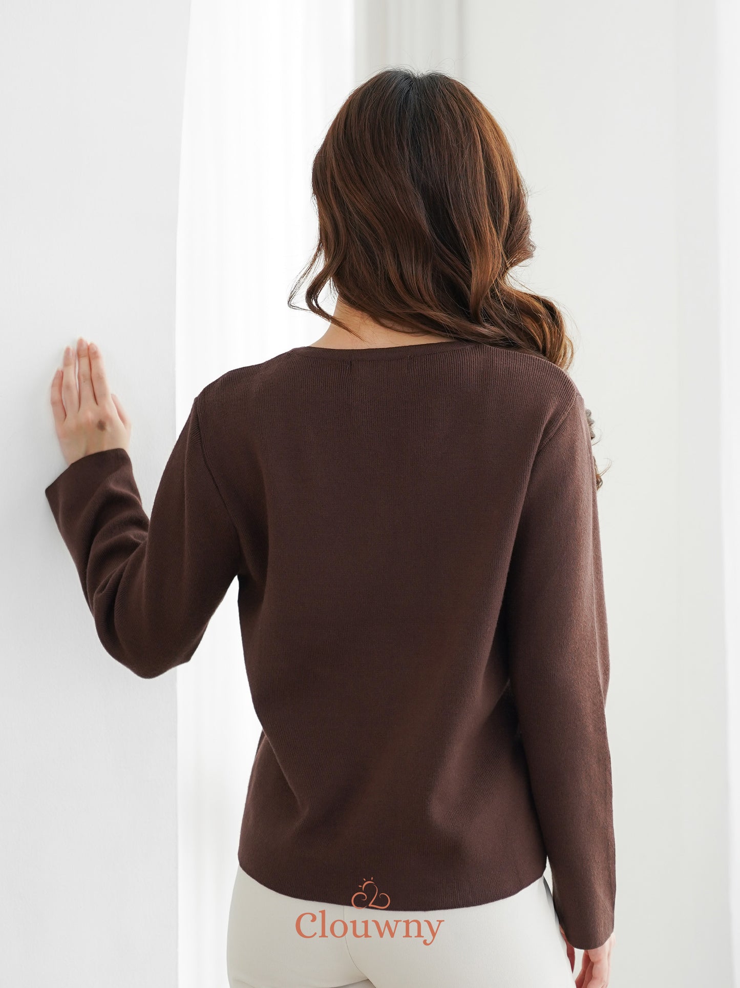 Luxen Button Cardigan - Coffee