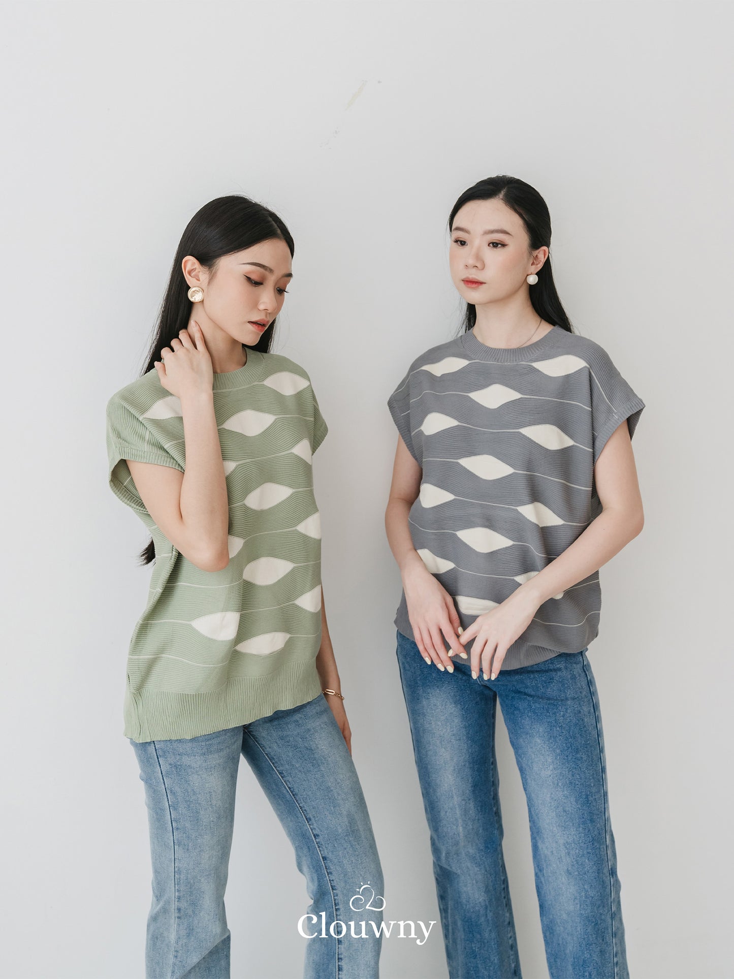 Filly Knitt Top Grey