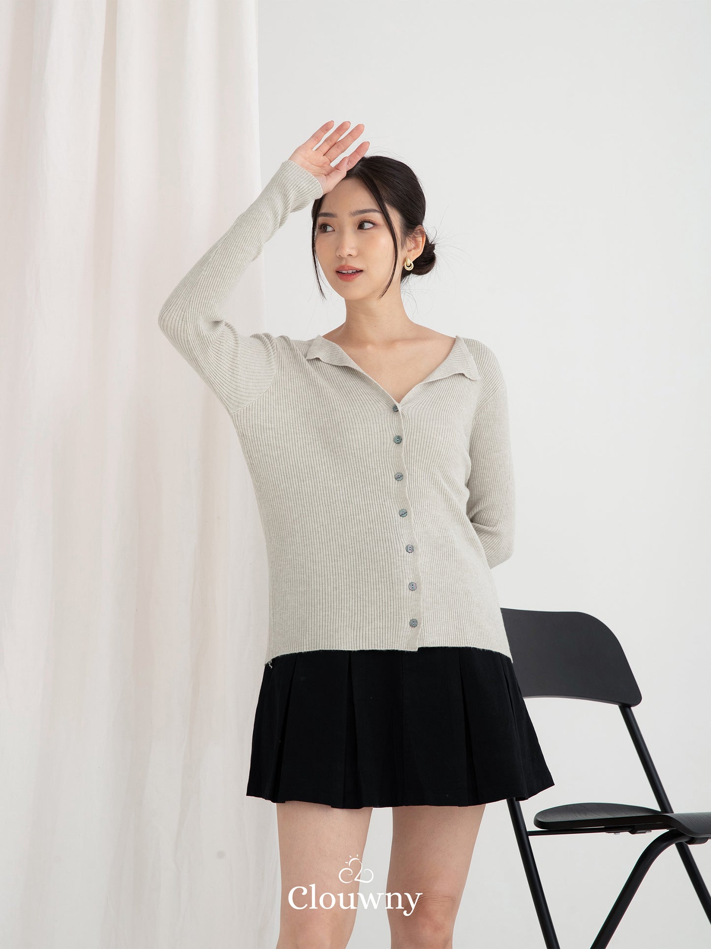 Ritsuki Button Longsleeve - Light Grey