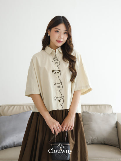 Friends Cotton Shirt - Yellow