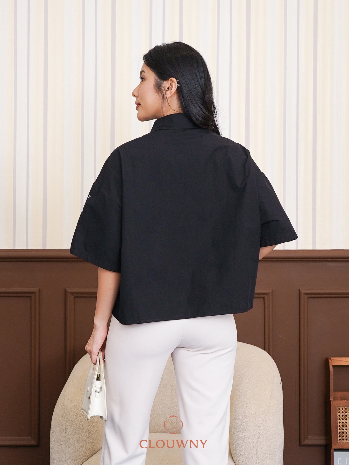 Miwa Cotton Blouse - Black