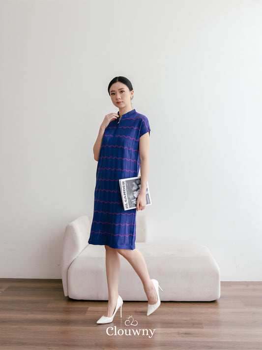 Blend Knit Dress - Navy