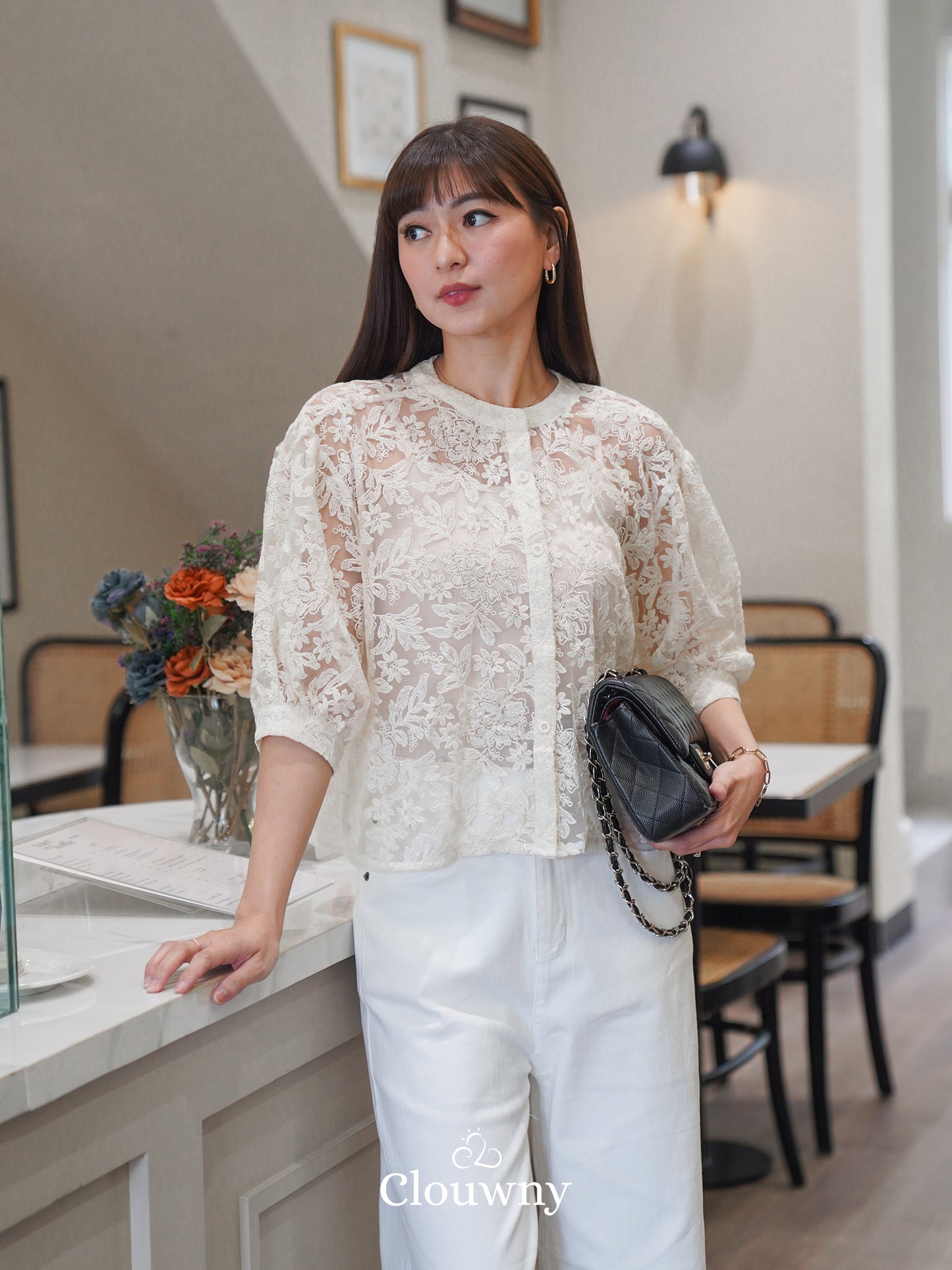 Ganes Lace Blouse - Cream