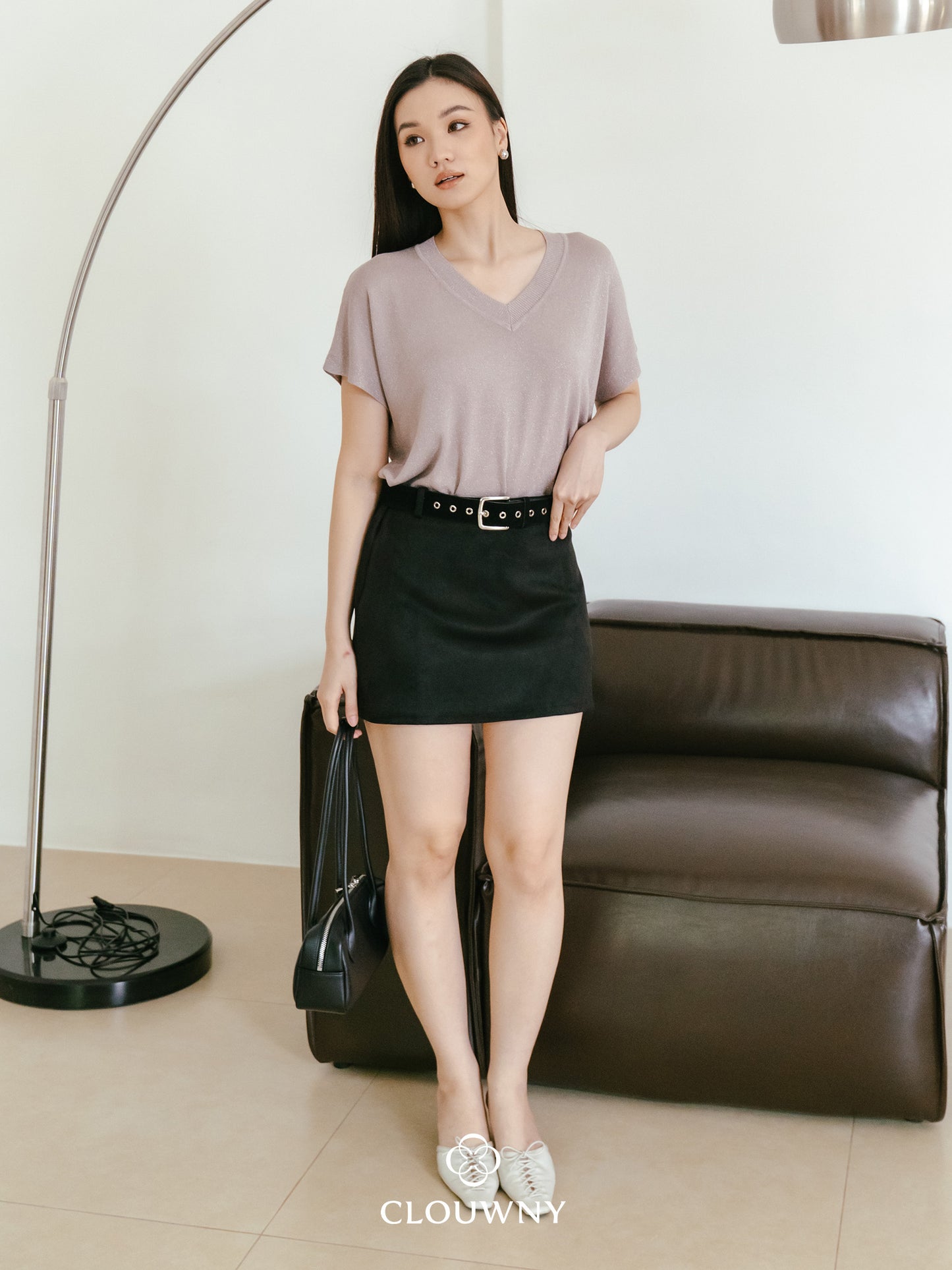 Varen Glitter Top - Khaki