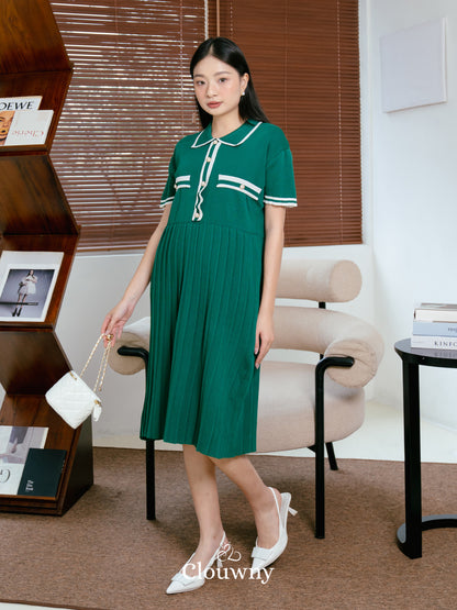 Hyerin Knit Dress - Emerald Green