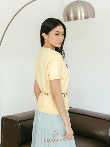 Rizel Double Button Top - Yellow
