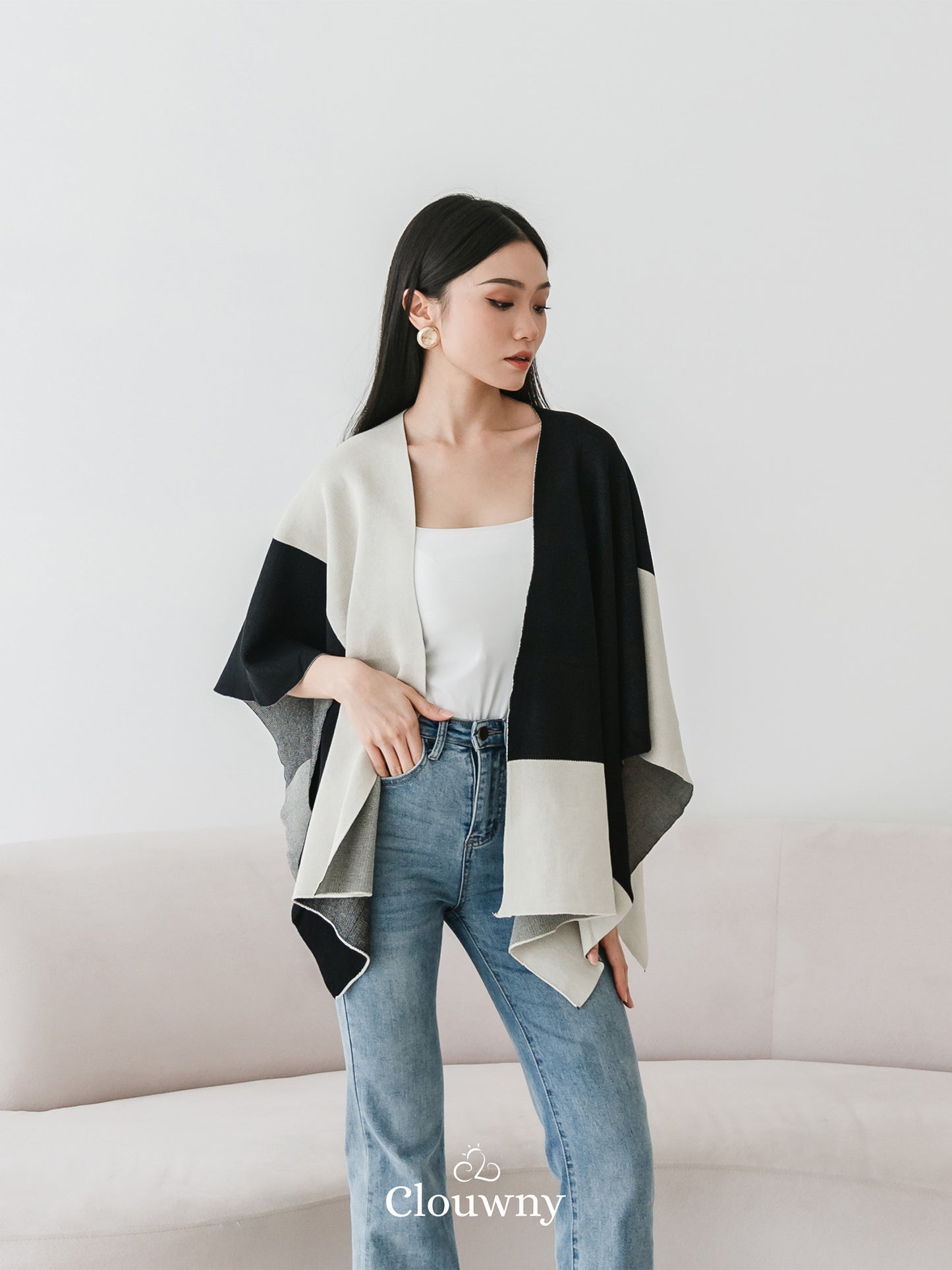 Justine Scarf Outer - Cream