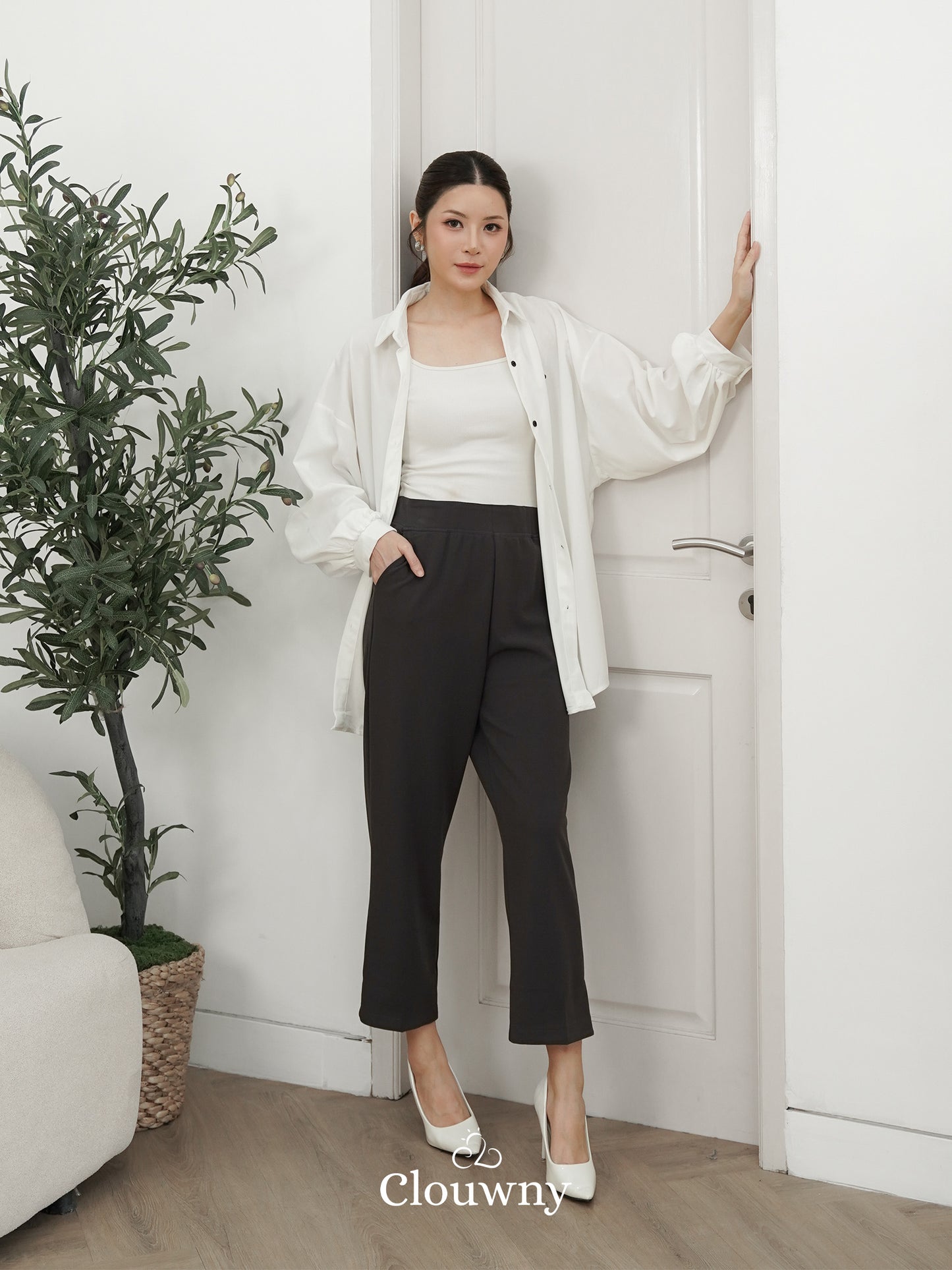 Tori Pocket Pants - Dark Grey