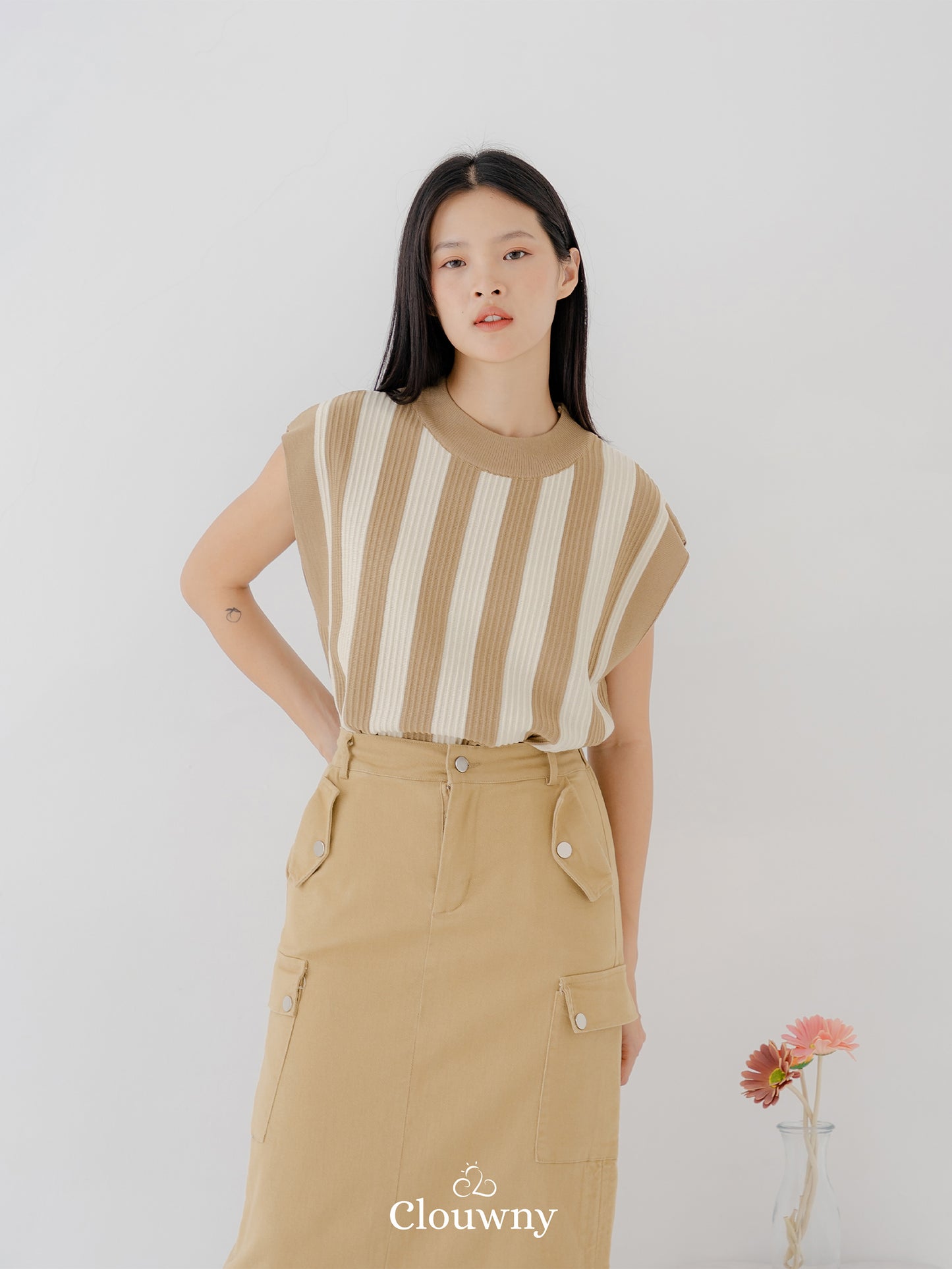 Kind Stripes Top - Beige