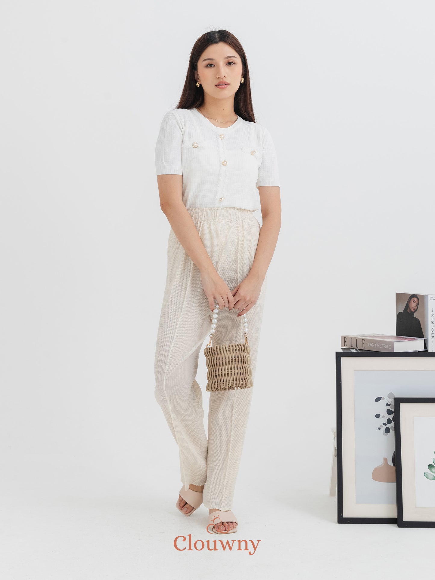 Ollie Pencil Pants - Cream