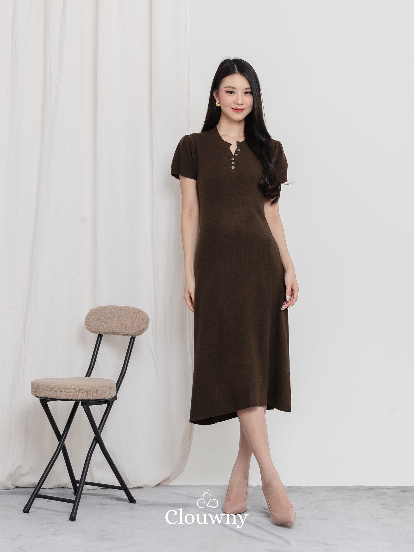Konsta Knit Dress - Coffee