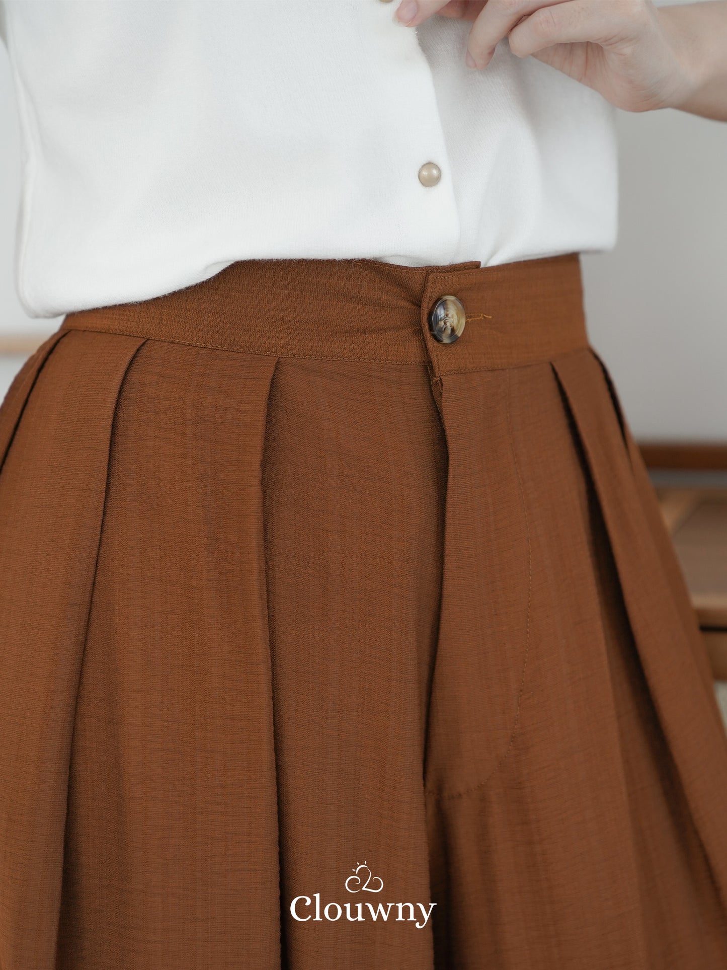 Yuni Cullotes Pants - Walnut