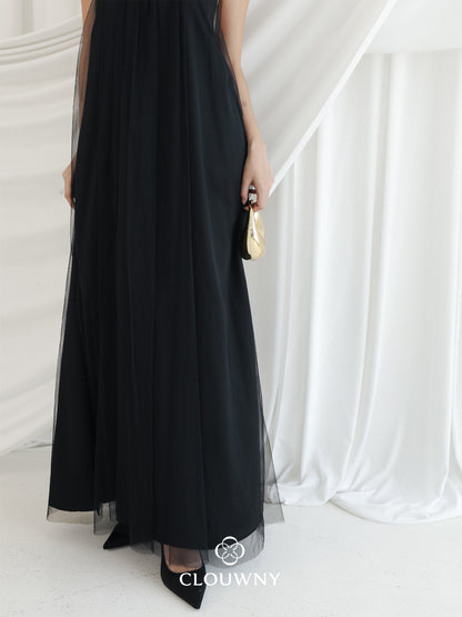 Sharon Halter Tulle Dress - Black