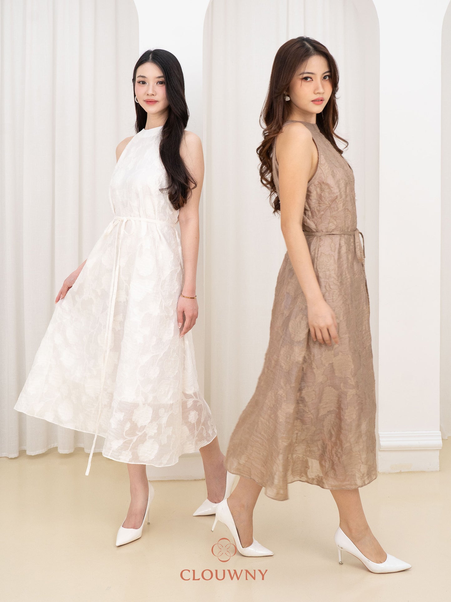 Zeya Mini Belt Dress - Beige