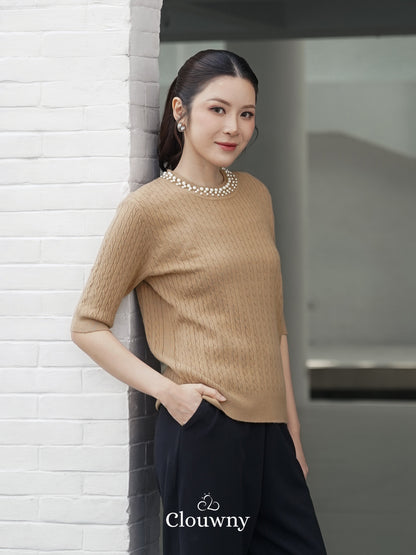 Gina Pearl Top - Mocca