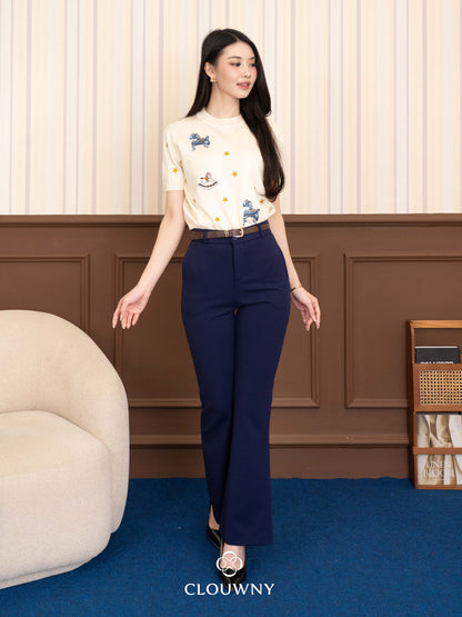 Kino Cutbray Pants - Navy