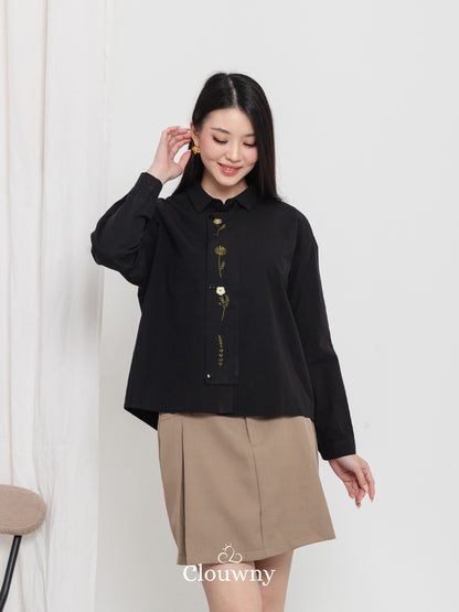 Autumn Cotton Shirt - Black