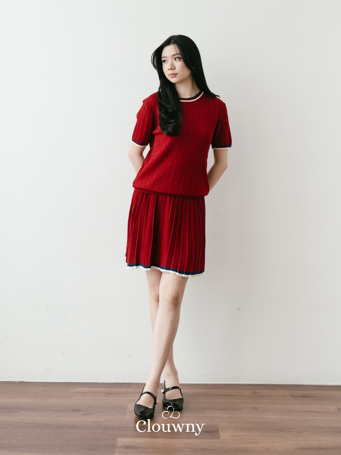 Duffy Knit Set - Maroon