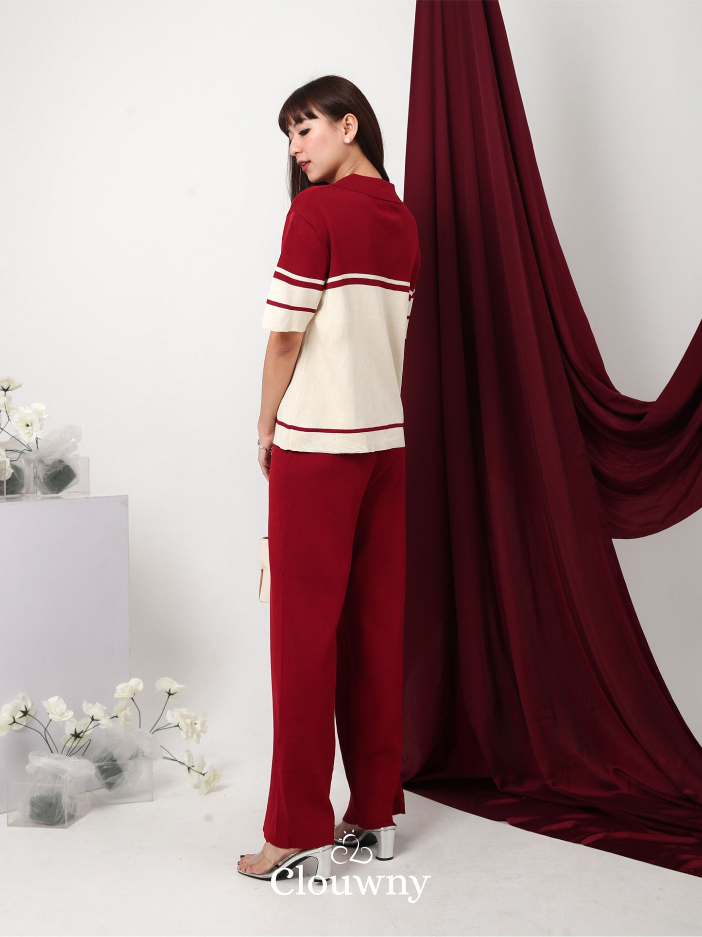 Roger Knit Set - Maroon