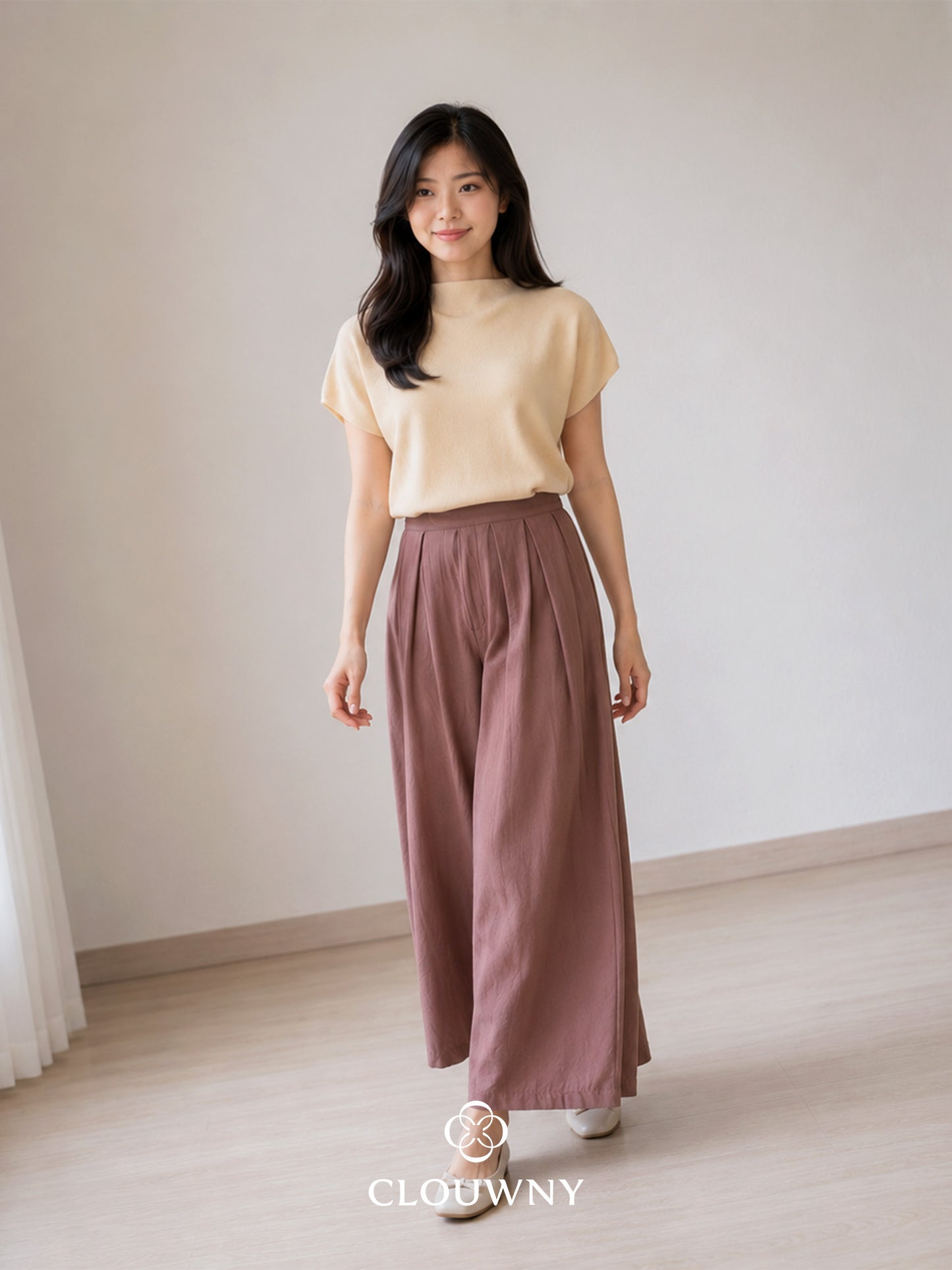 Yuni Cullote Pants - Dark Mauve