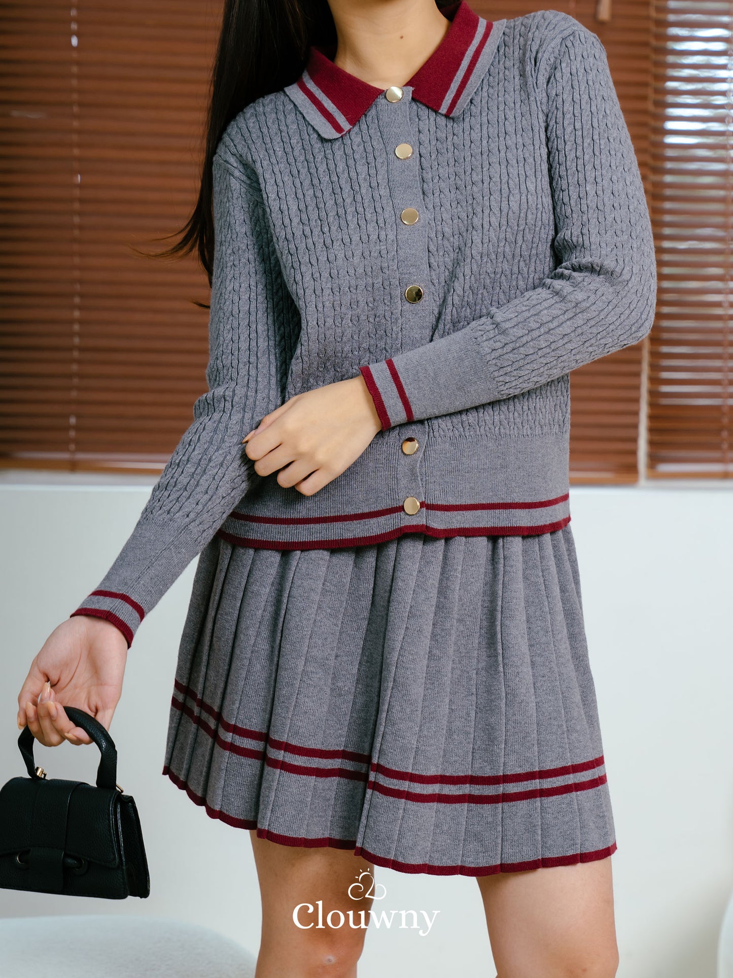 Hyuna Knit Set - Grey