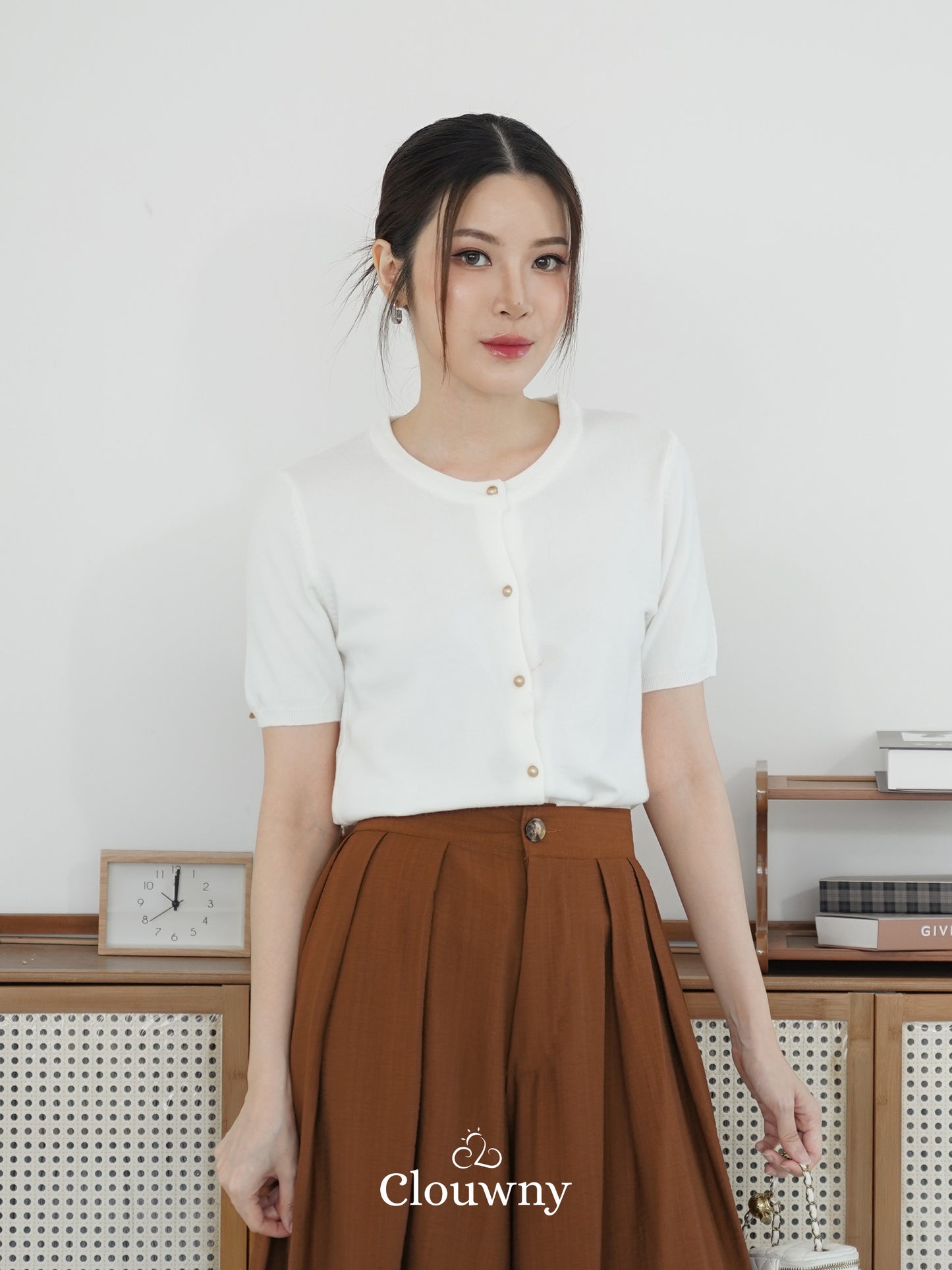 Cayan Knit Top - White