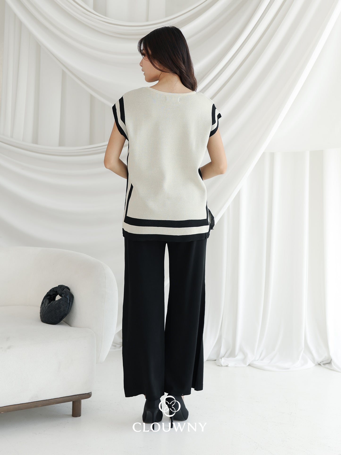 Whitler Knit Set - Black Cream