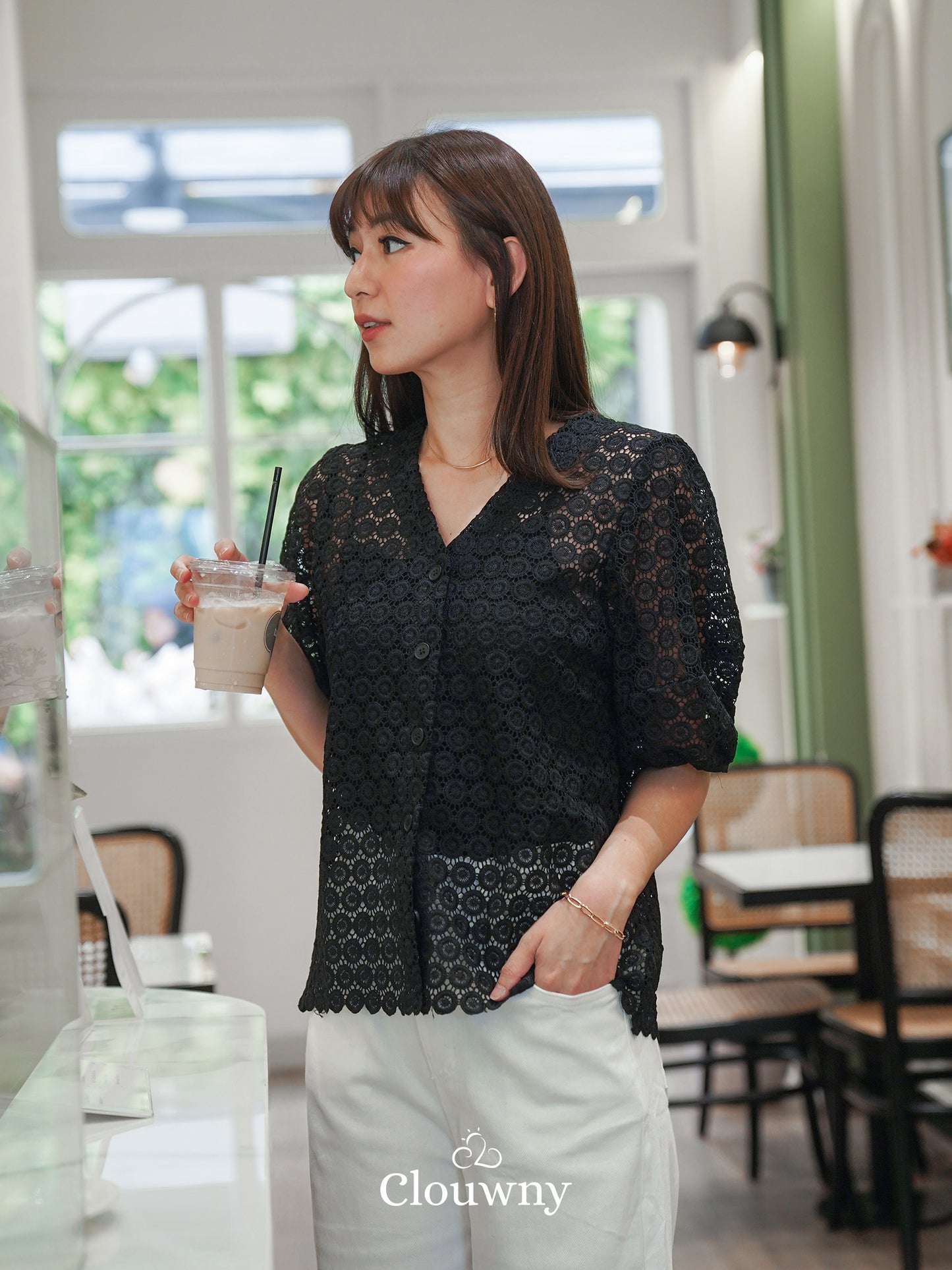 Farla Lace Blouse - Black