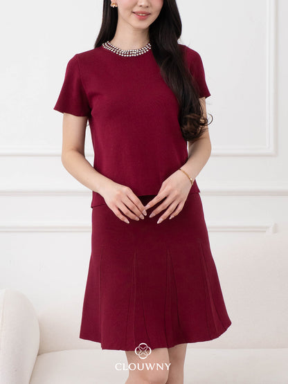 Serenity Pearl Set - Maroon