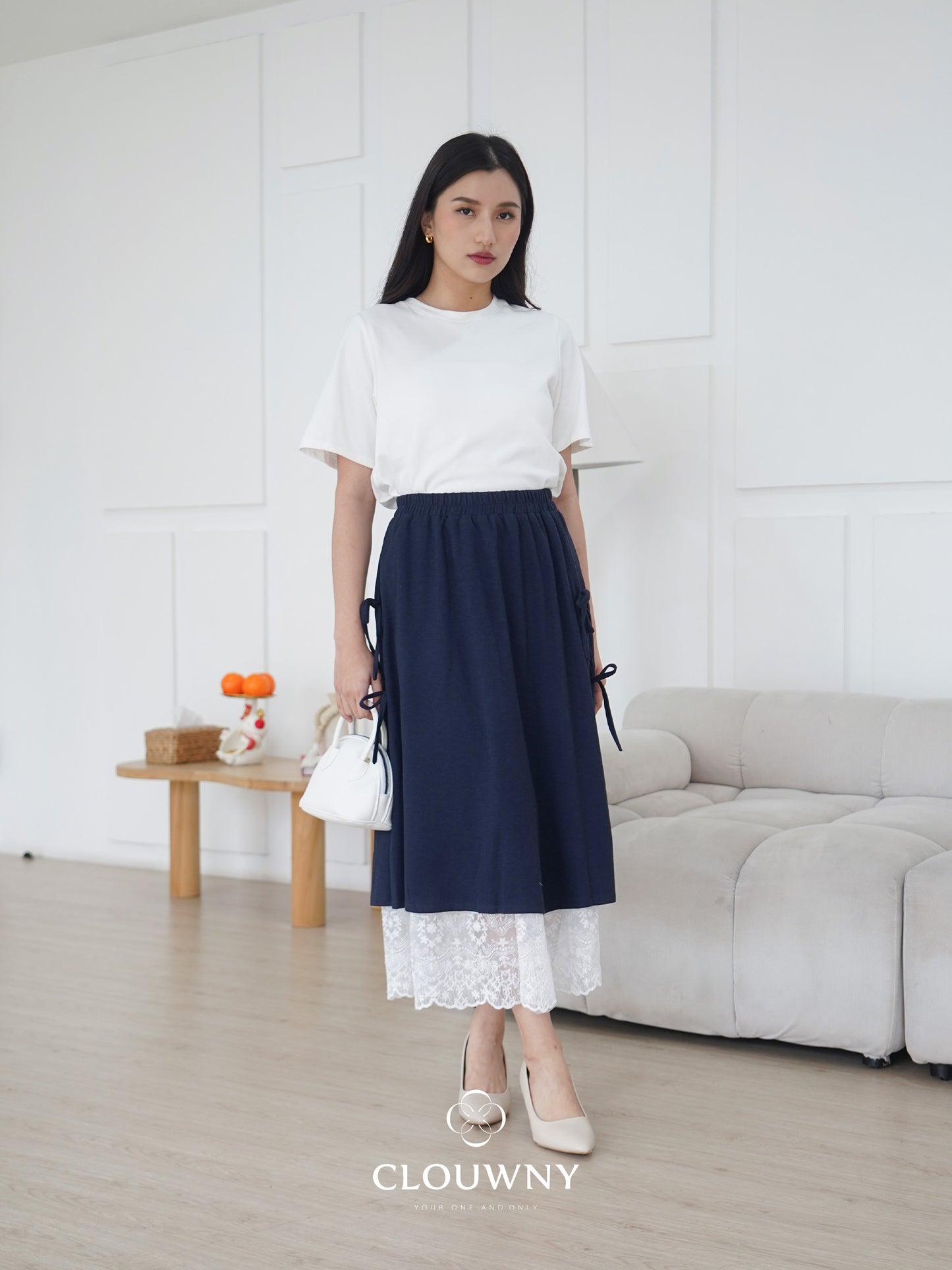 Jona Midi Skirt - Navy