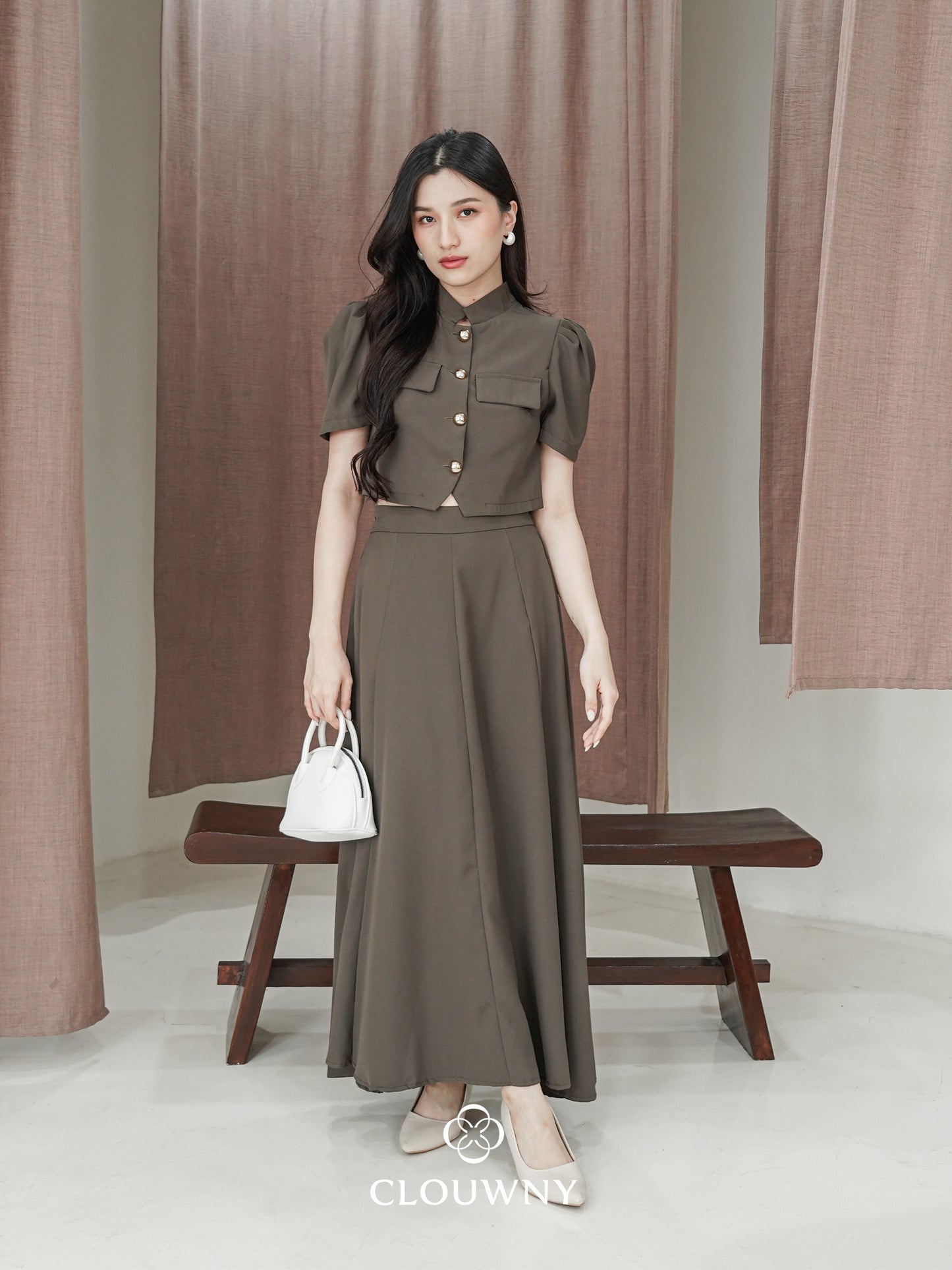 Damas Button Set - Coffee
