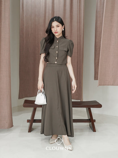 Damas Button Set - Coffee