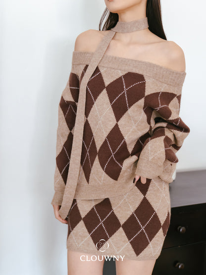 Losa Sabrina Knit Set - Khaki