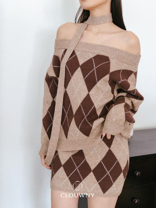 Losa Sabrina Knit Set - Khaki