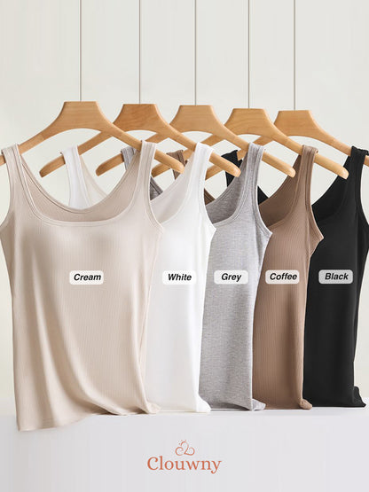 Essential Tanktop Bra Wide Strap - White