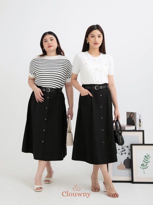 Carol Belt Skirt - Black