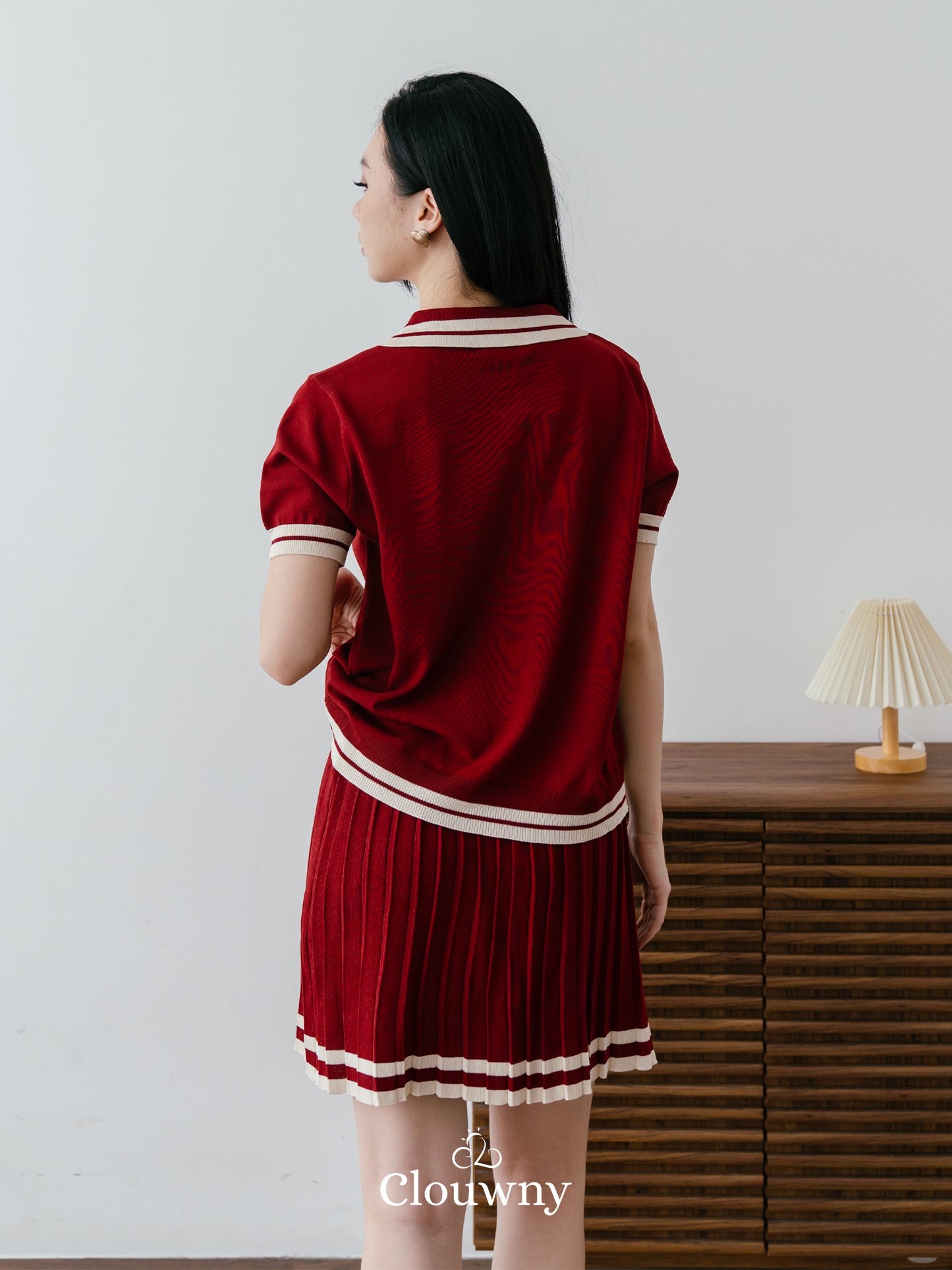 Pluto Knit Set - Maroon