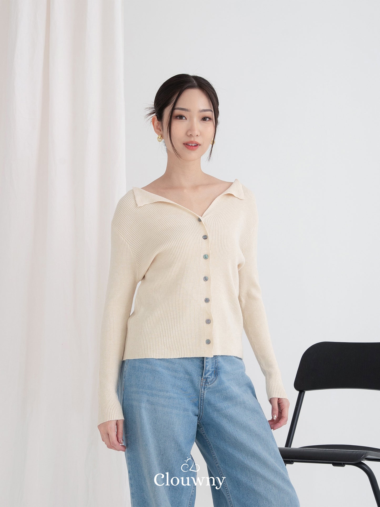 Ritsuki Button Longsleeve - Cream