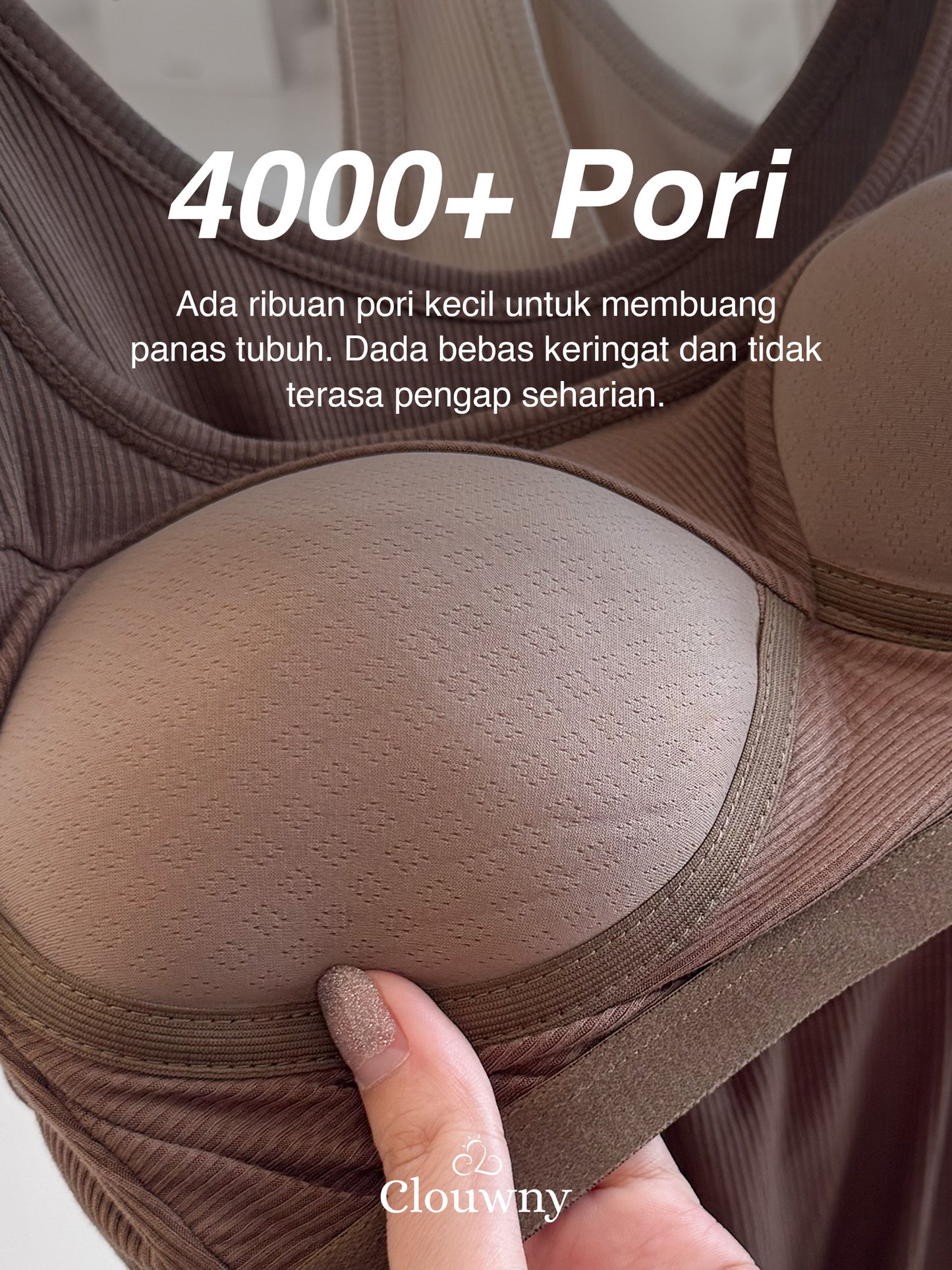 Essential Tanktop Bra Wide Strap - White