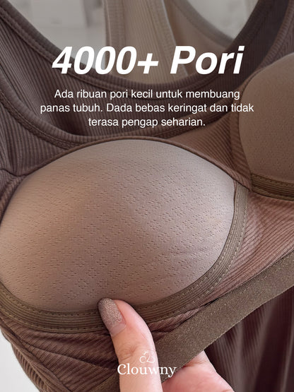 Essential Tanktop Bra Wide Strap - White