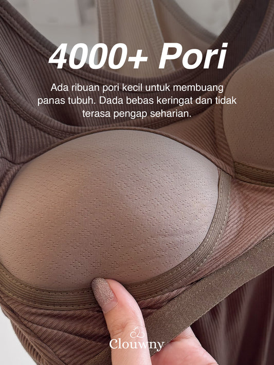 Essential Tanktop Bra Wide Strap - Grey