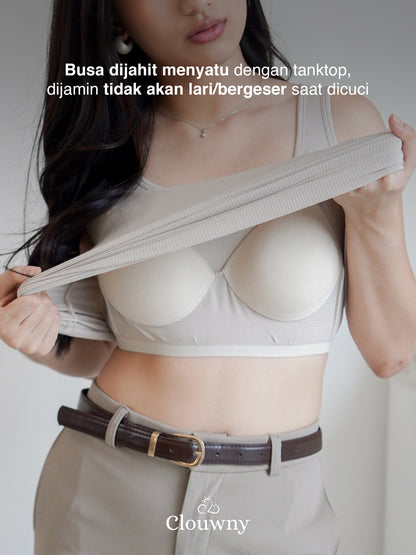 Essential Tanktop Bra Wide Strap - White