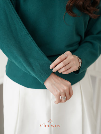 Beatrix Sabrina Knit Top - Green