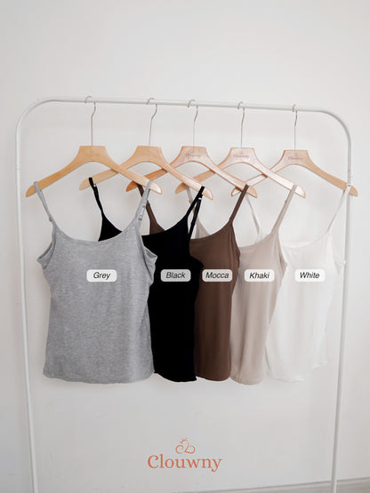 Essential Tanktop Bra Spagheti Strap - Khaki