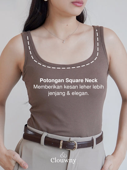 Essential Tanktop Bra Wide Strap - White