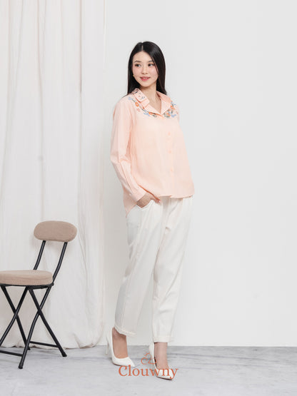 Daria Cotton Shirt - Peach